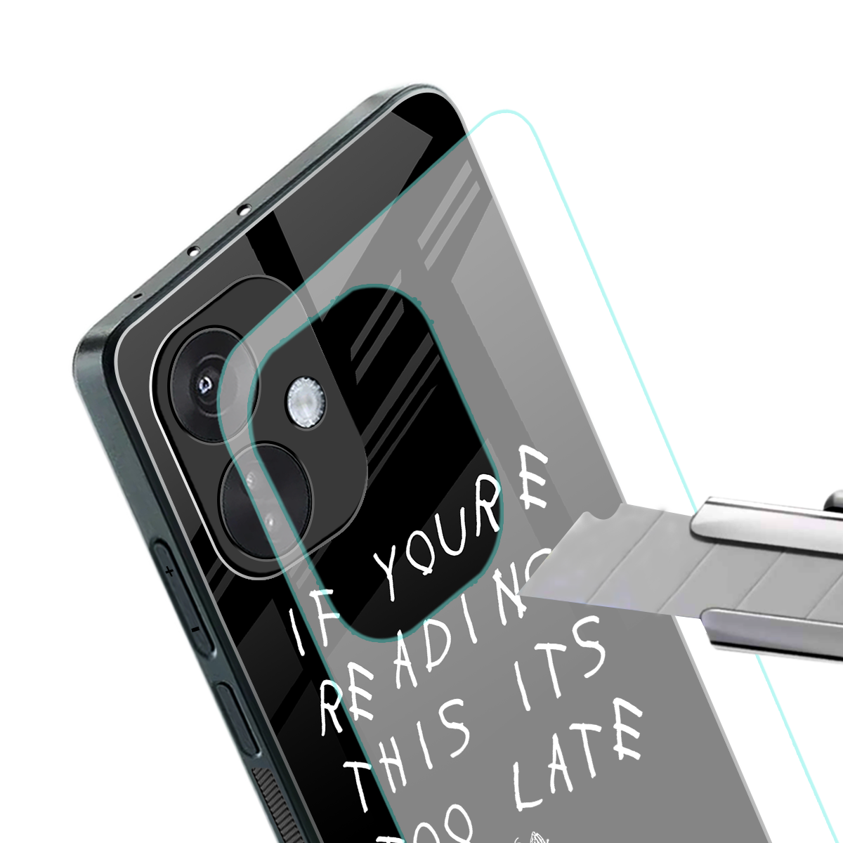 if youre reading this its too late back phone cover | glass case for oneplus nord ce 3