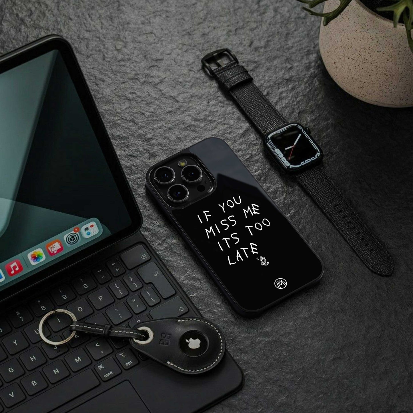 if you miss me its too late back phone cover | glass case for iphone 16e