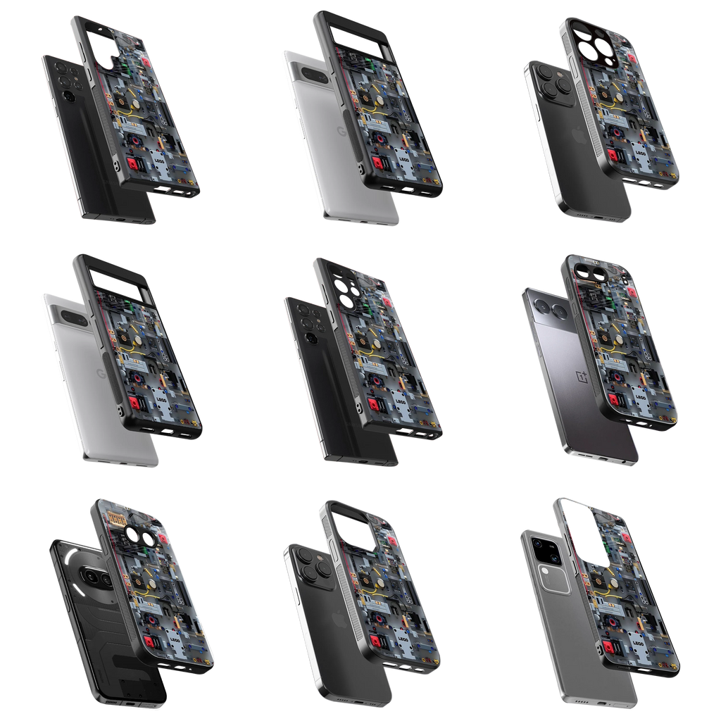 Durable Glass Back Mobile Case for iPhone, Samsung, OnePlus, Google Pixel, Redmi, Vivo, Oppo