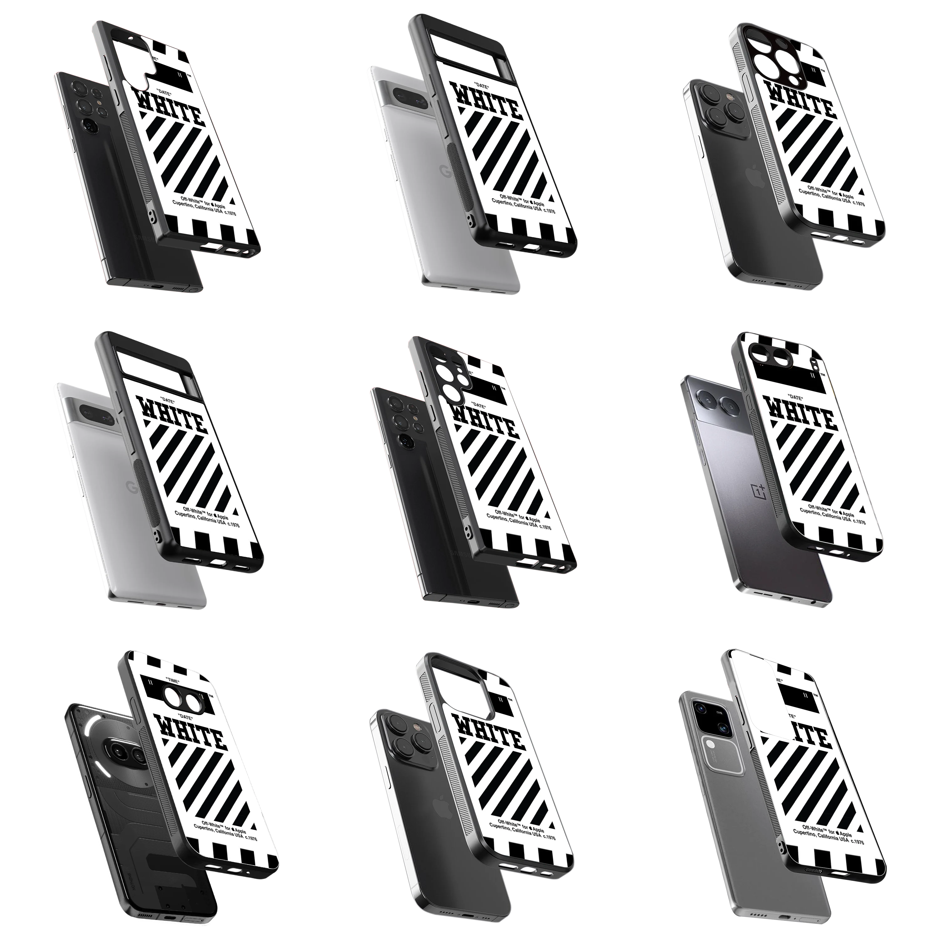 Durable Glass Back Mobile Case for iPhone, Samsung, OnePlus, Google Pixel, Redmi, Vivo, Oppo