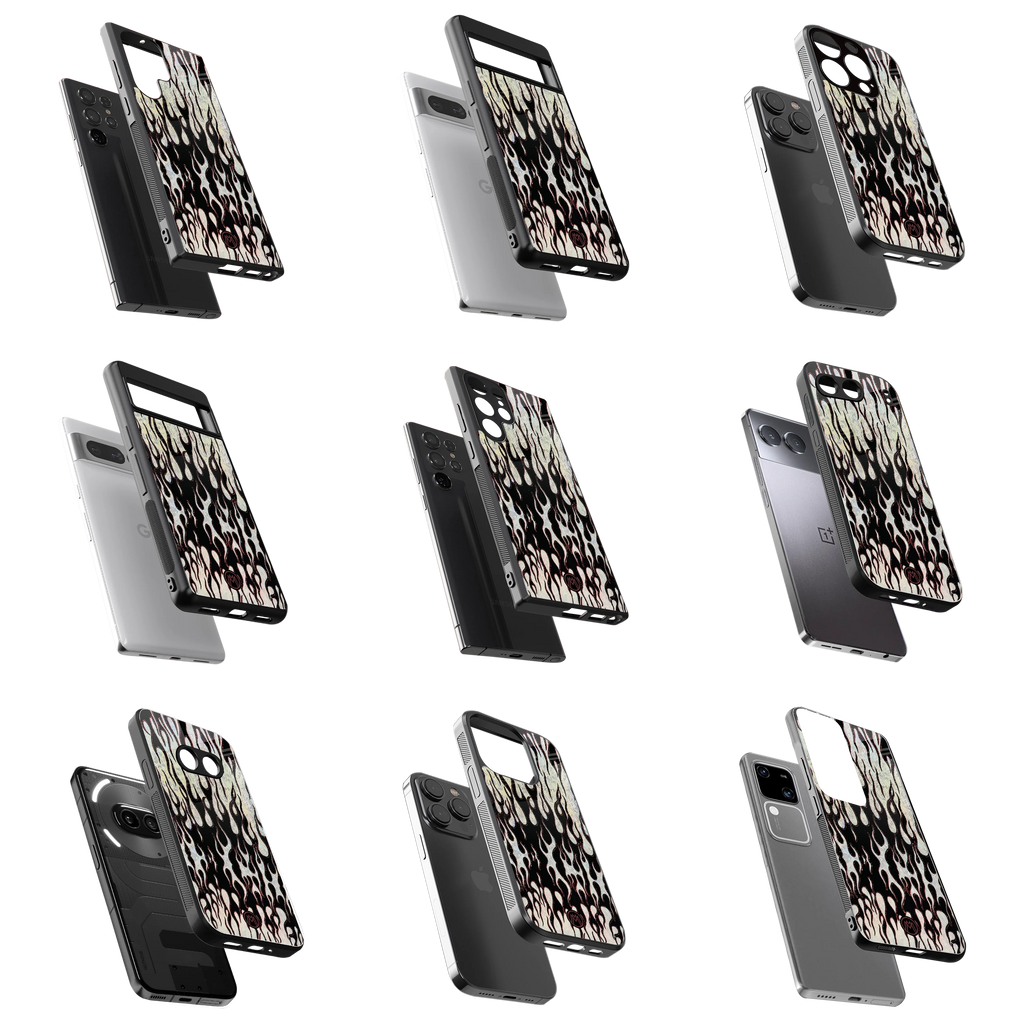 Durable Glass Back Mobile Case for iPhone, Samsung, OnePlus, Google Pixel, Redmi, Vivo, Oppo