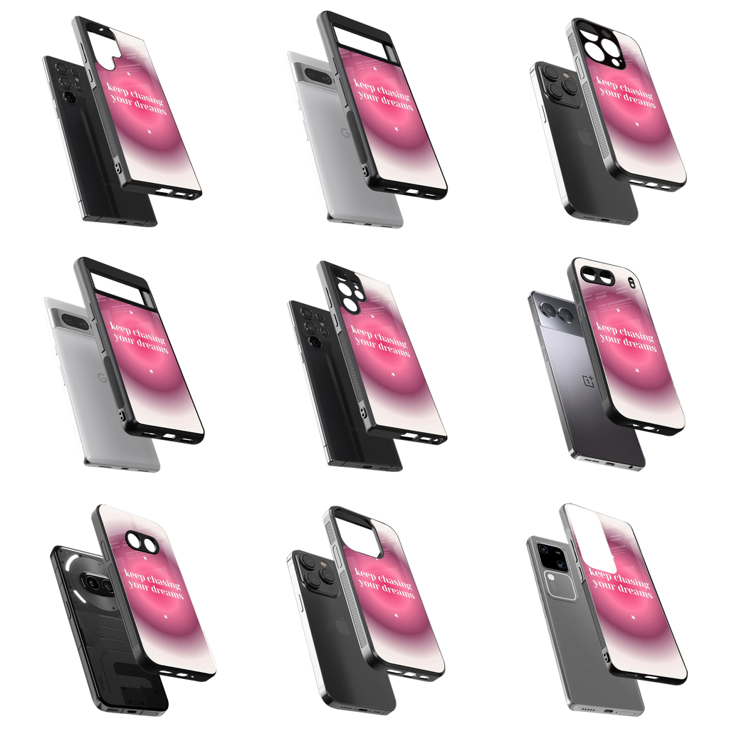 Durable Glass Back Mobile Case for iPhone, Samsung, OnePlus, Google Pixel, Redmi, Vivo, Oppo