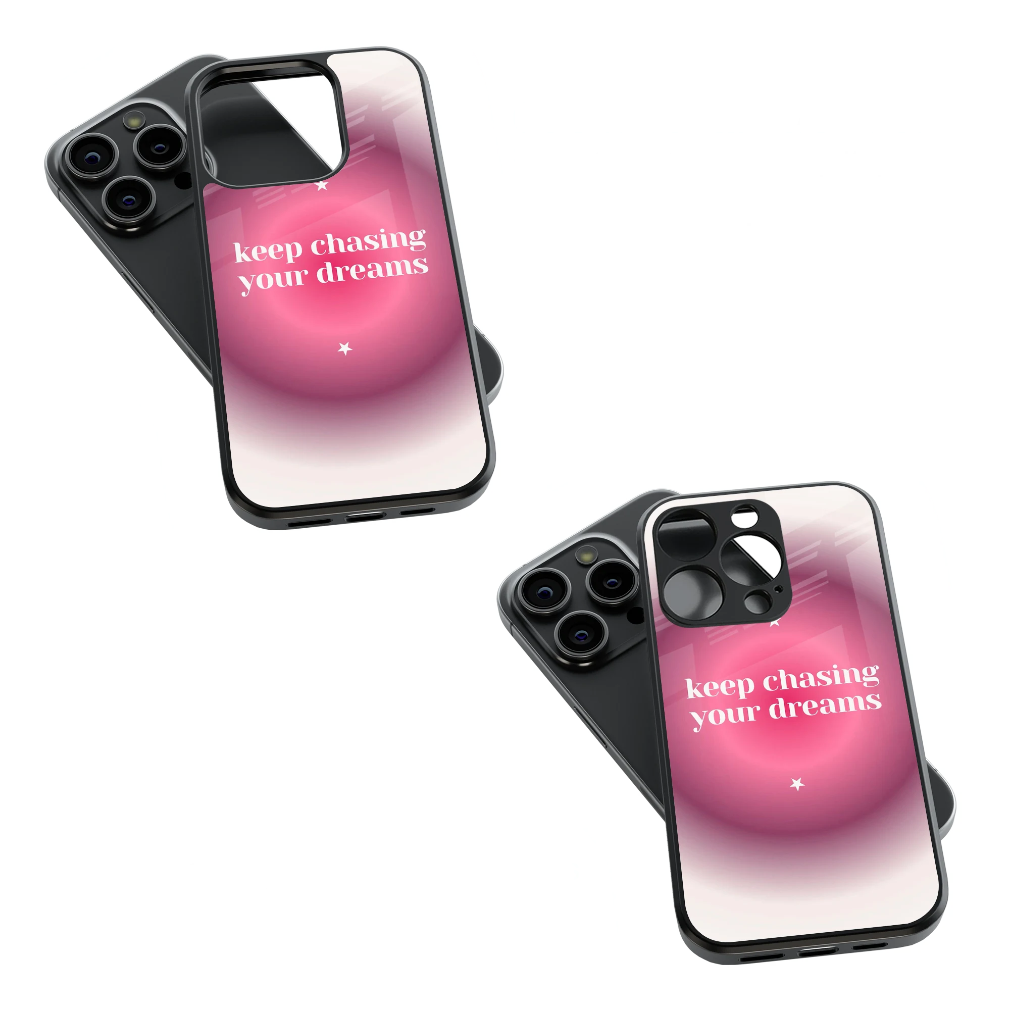 Trendy Glass Back Mobile Case for iPhone, Samsung, Redmi, OnePlus, Google Pixel, Motorola