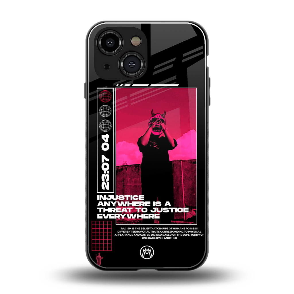 injustice back phone cover | glass case for iphone 13 mini