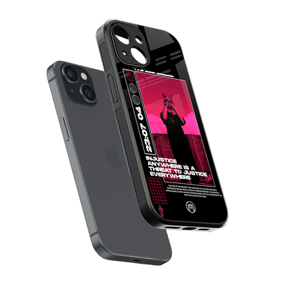 injustice back phone cover | glass case for iphone 13 mini