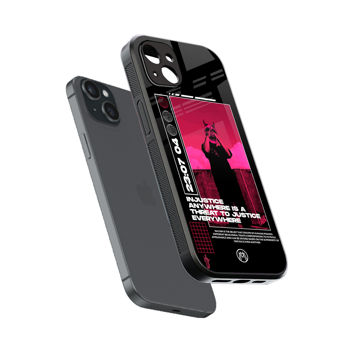 injustice back phone cover | glass case for iphone 15 plus