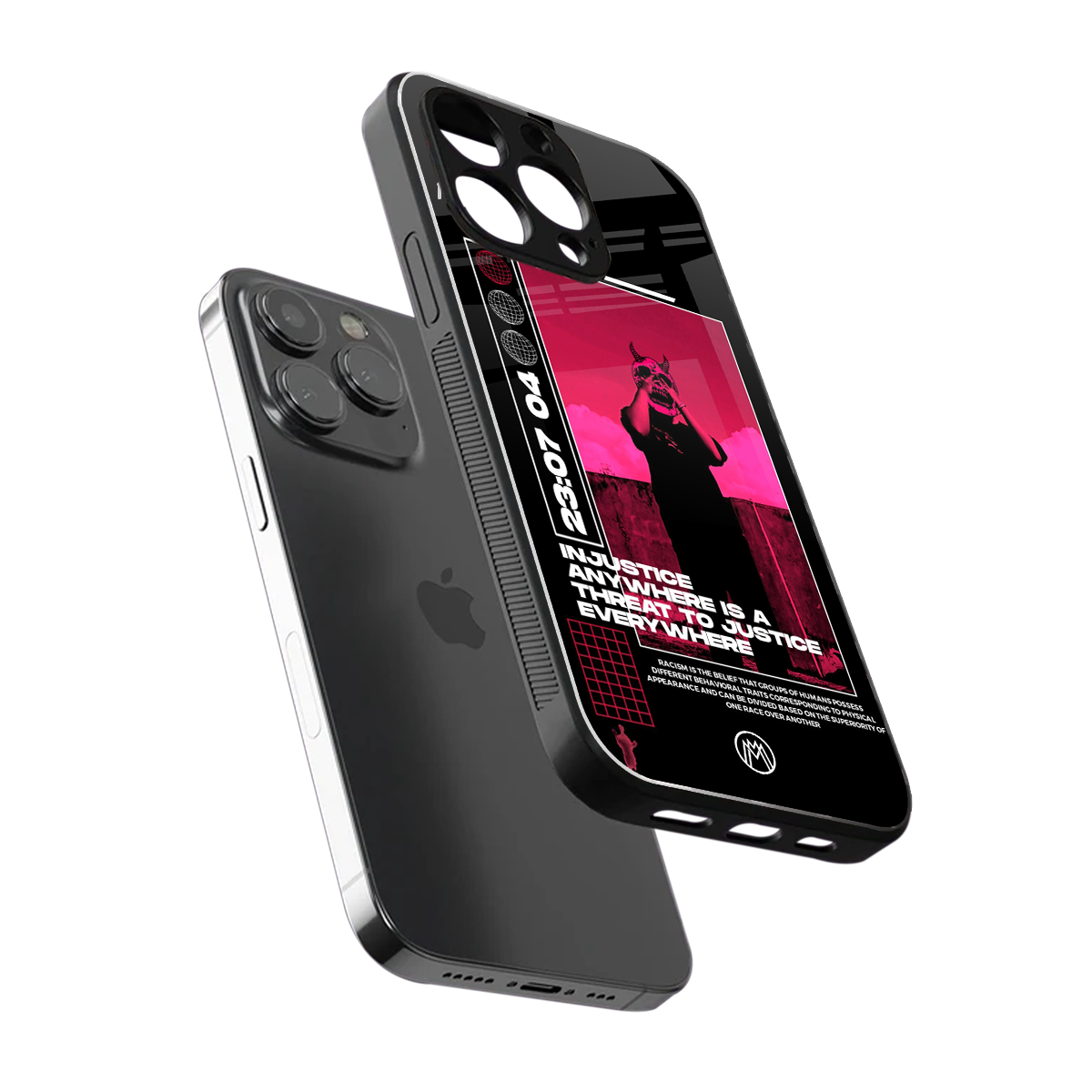 injustice back phone cover | glass case for iphone 15 pro max