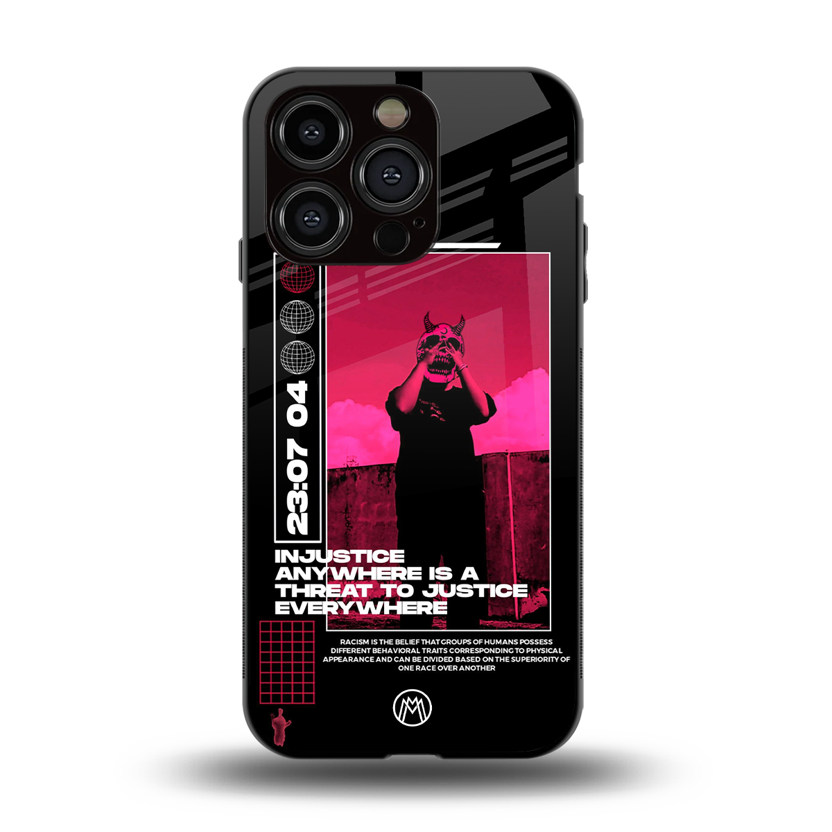 injustice back phone cover | glass case for iphone 15 pro