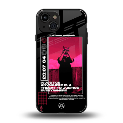 injustice back phone cover | glass case for iphone 15