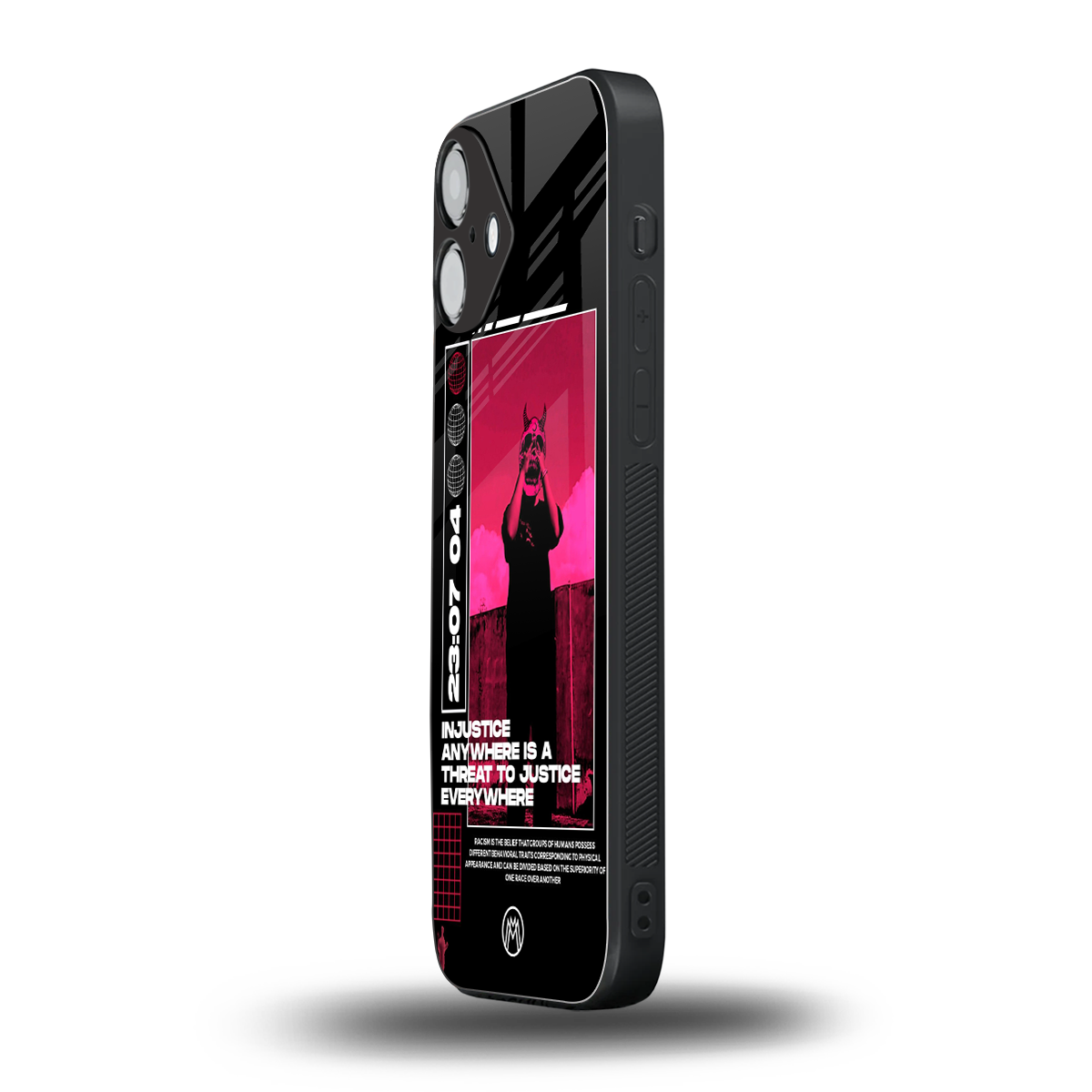 injustice back phone cover | glass case for iphone 16 plus