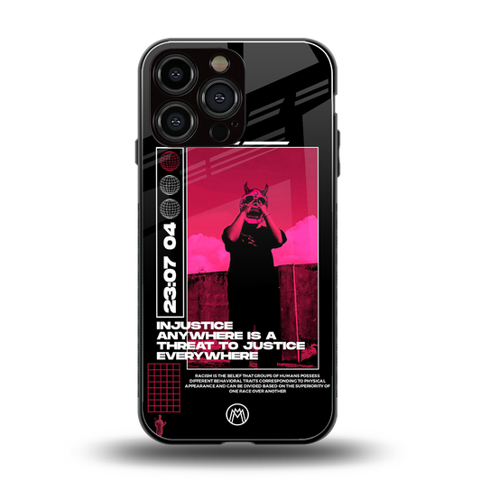 injustice back phone cover | glass case for iphone 16 pro max