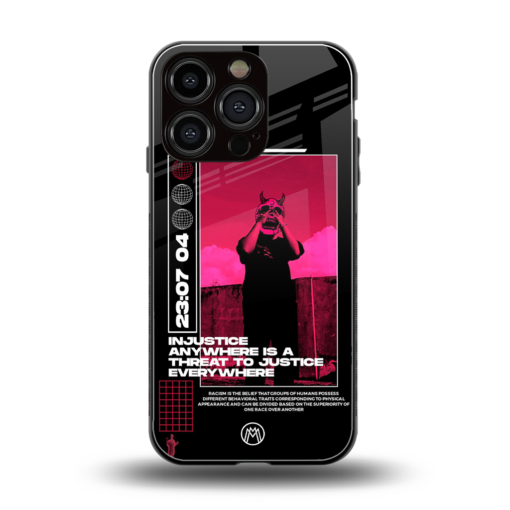 injustice back phone cover | glass case for iphone 16 pro