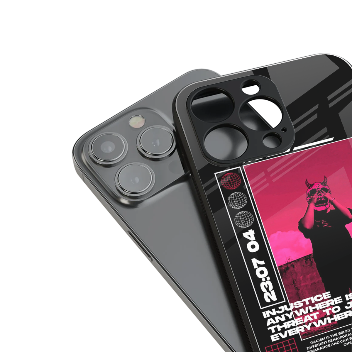 injustice back phone cover | glass case for iphone 15 plus