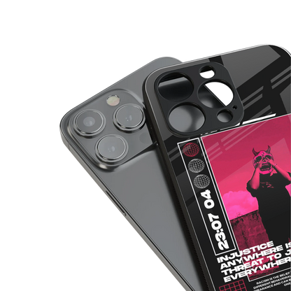 injustice back phone cover | glass case for iphone 16 pro max