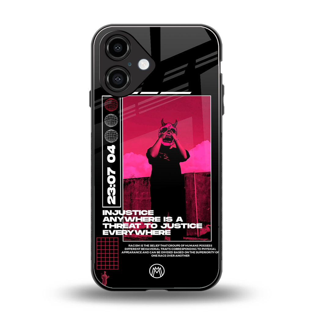injustice back phone cover | glass case for iphone 16