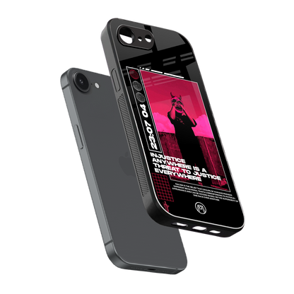 injustice back phone cover | glass case for iphone 16e