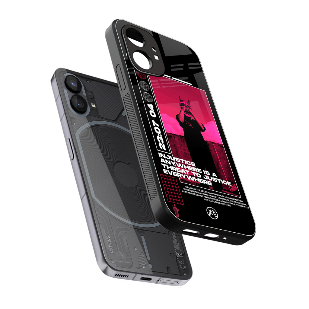 injustice back phone cover | glass case for nothing phone 1
