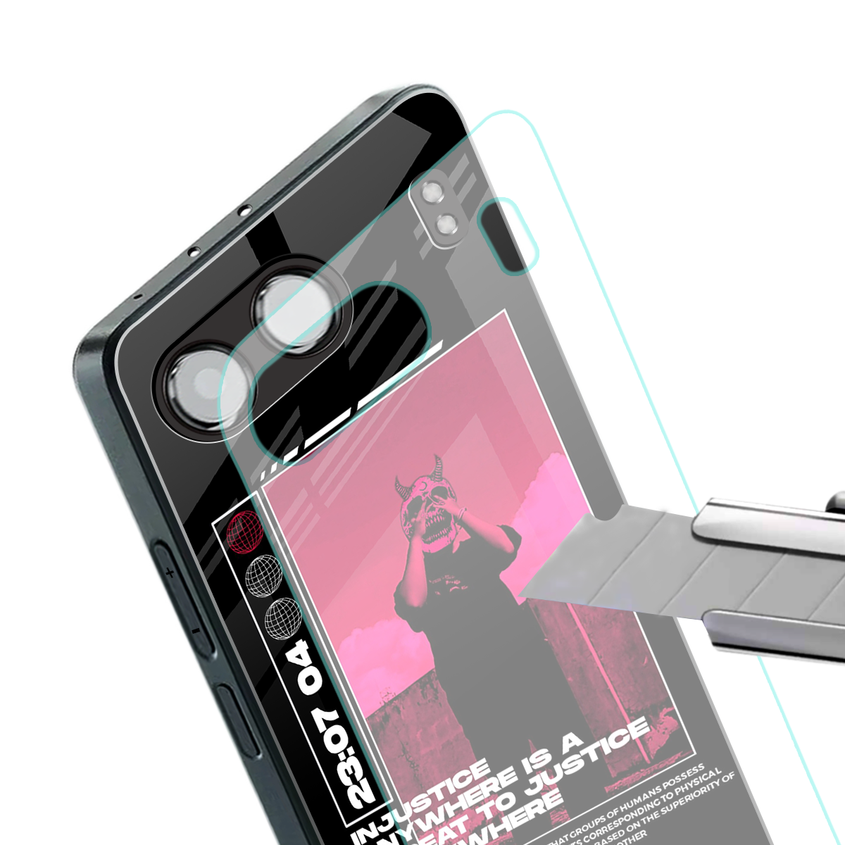 injustice back phone cover | glass case for oneplus nord 4