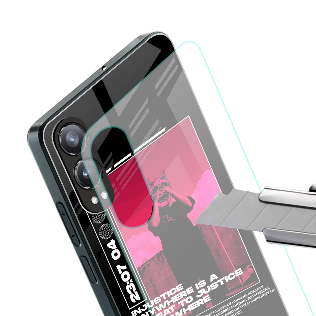 injustice back phone cover | glass case for oneplus nord ce 4 lite
