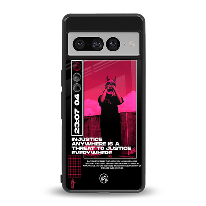 injustice back phone cover | glass case for google pixel 7 pro