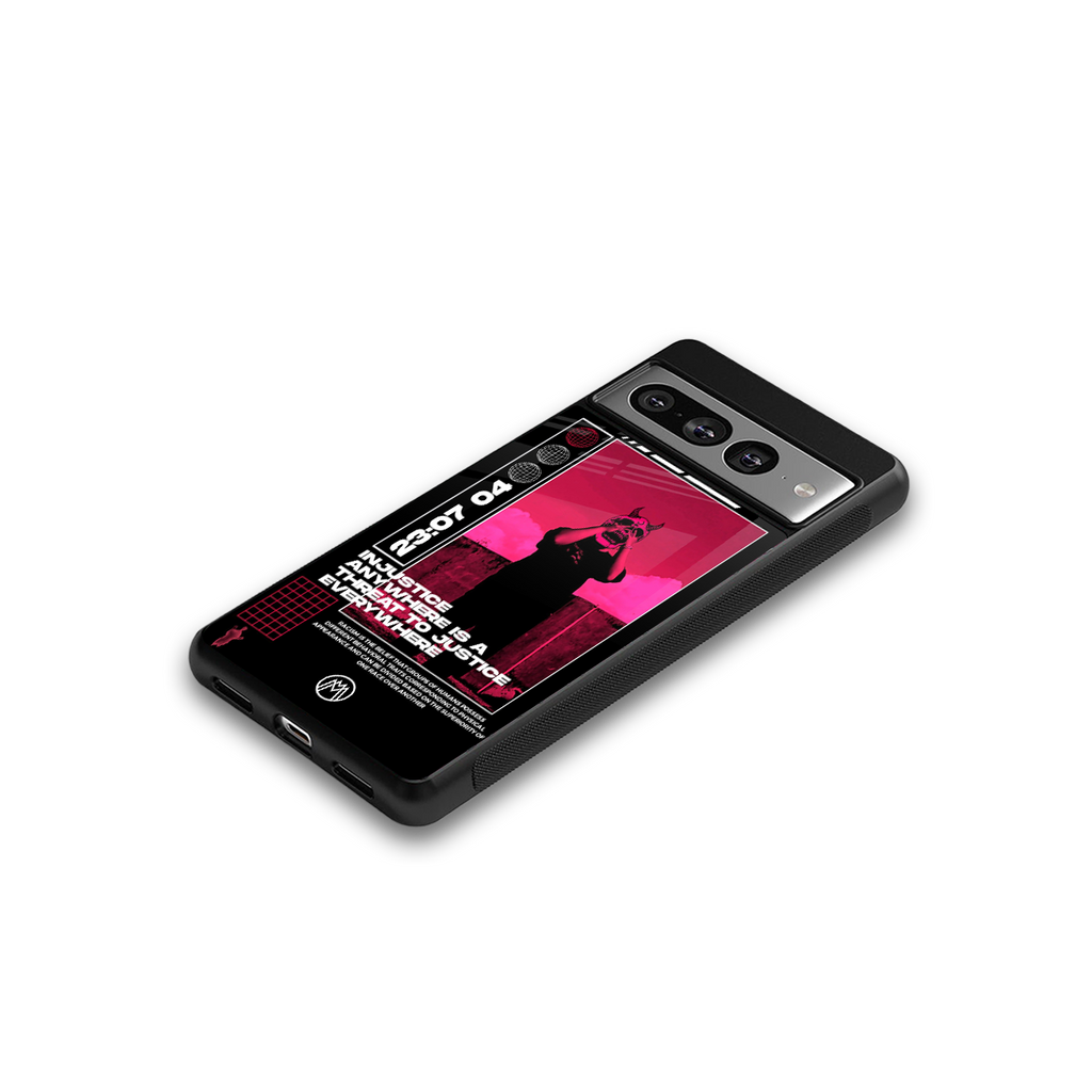 injustice back phone cover | glass case for google pixel 7 pro