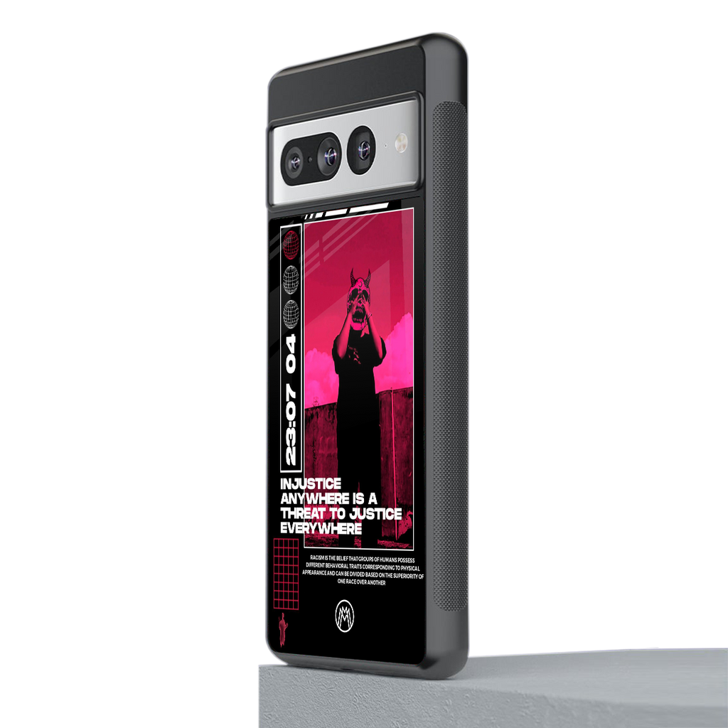 injustice back phone cover | glass case for google pixel 7 pro
