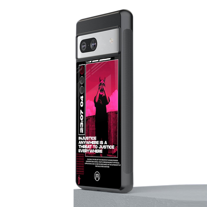 injustice back phone cover | glass case for Google Pixel 7A