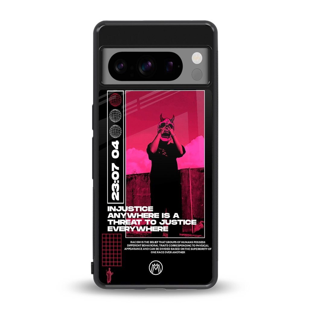 injustice back phone cover | glass case for google pixel 8 pro