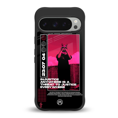 injustice back phone cover | glass case for google pixel 9 pro xl