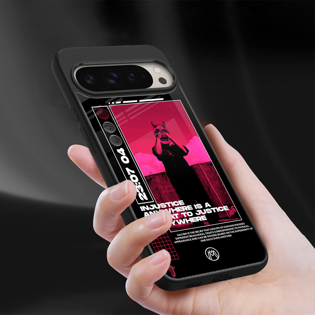 injustice back phone cover | glass case for google pixel 9 pro xl