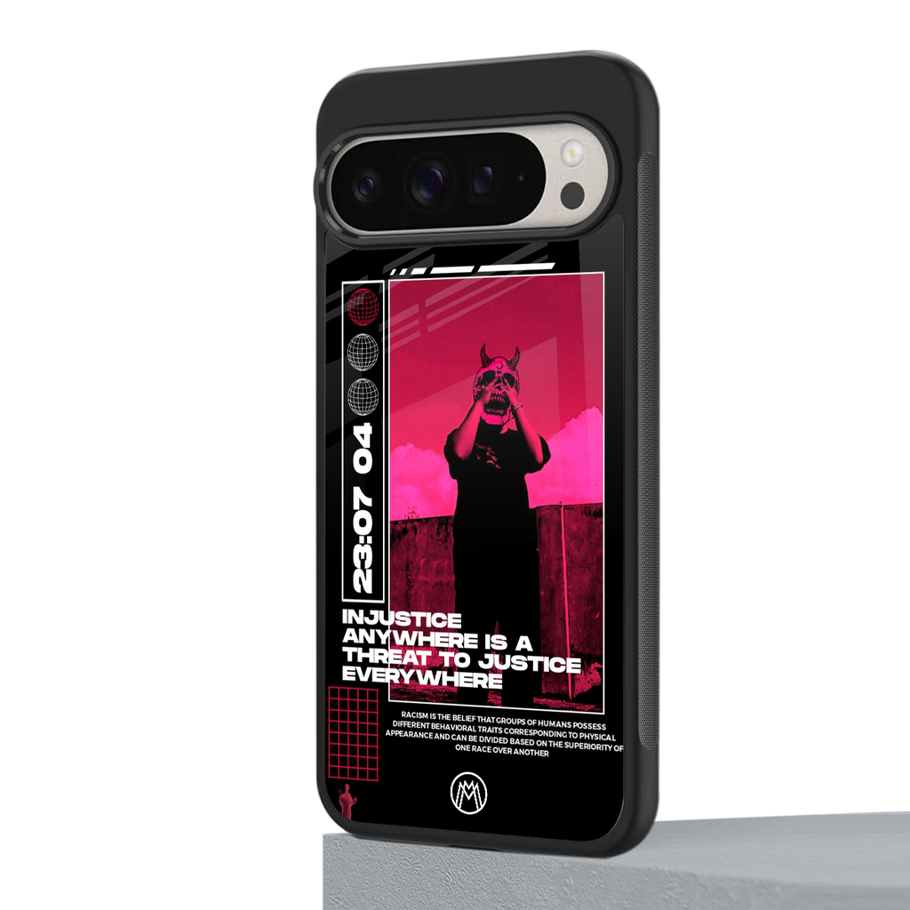 injustice back phone cover | glass case for google pixel 9 pro xl