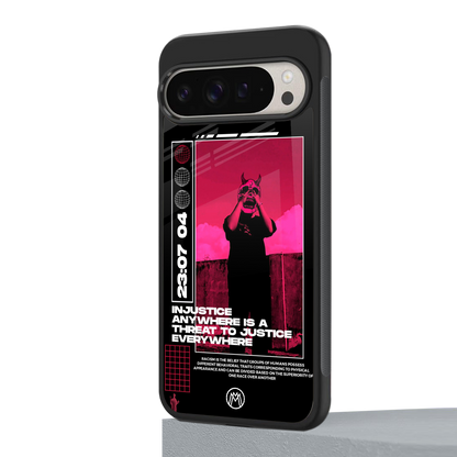 injustice back phone cover | glass case for google pixel 9 pro xl