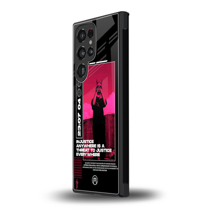 injustice back phone cover | glass case for samsung galaxy s24 ultra
