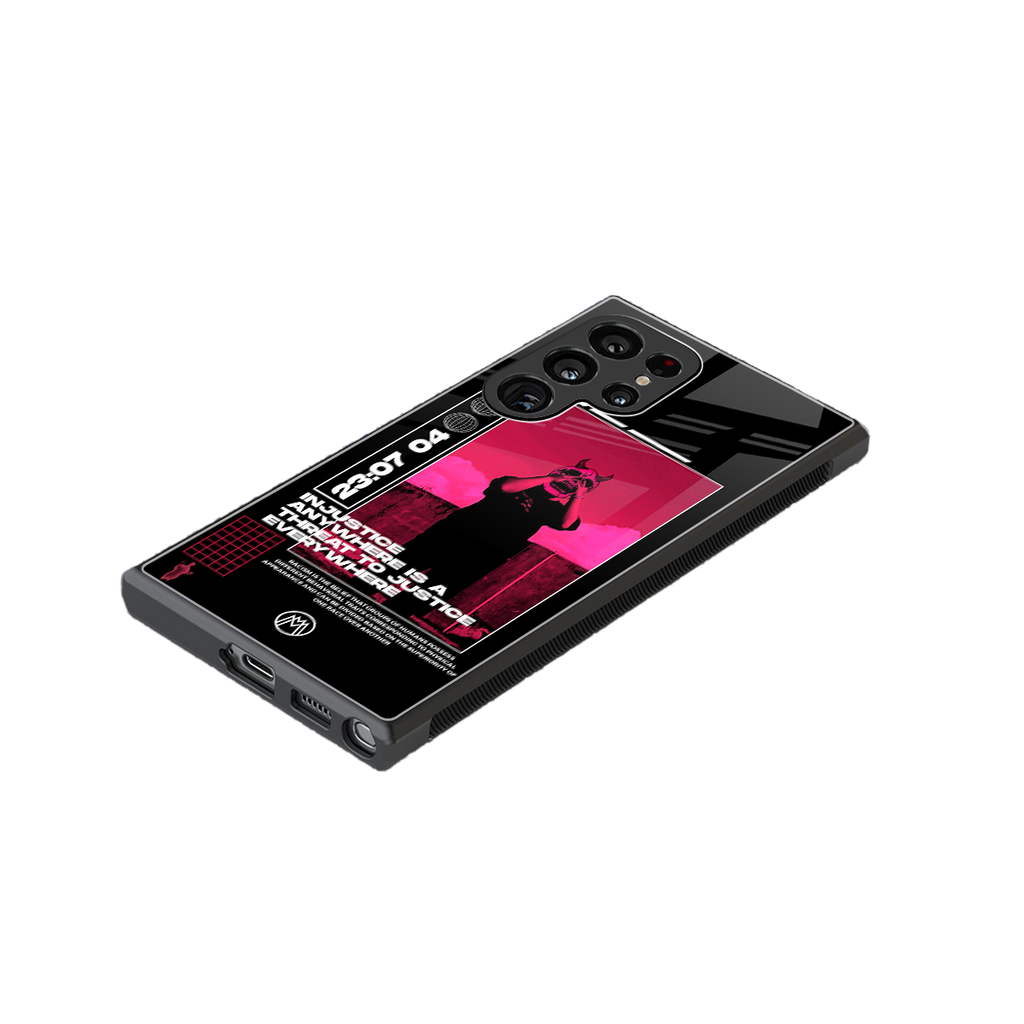 injustice back phone cover | glass case for samsung galaxy s24 ultra