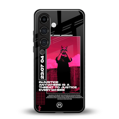 injustice back phone cover | glass case for samsung galaxy s24 fe