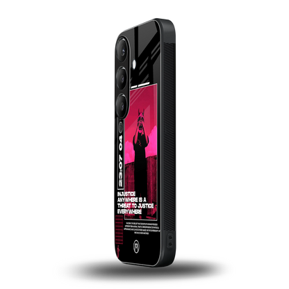 injustice back phone cover | glass case for samsung galaxy s24 fe
