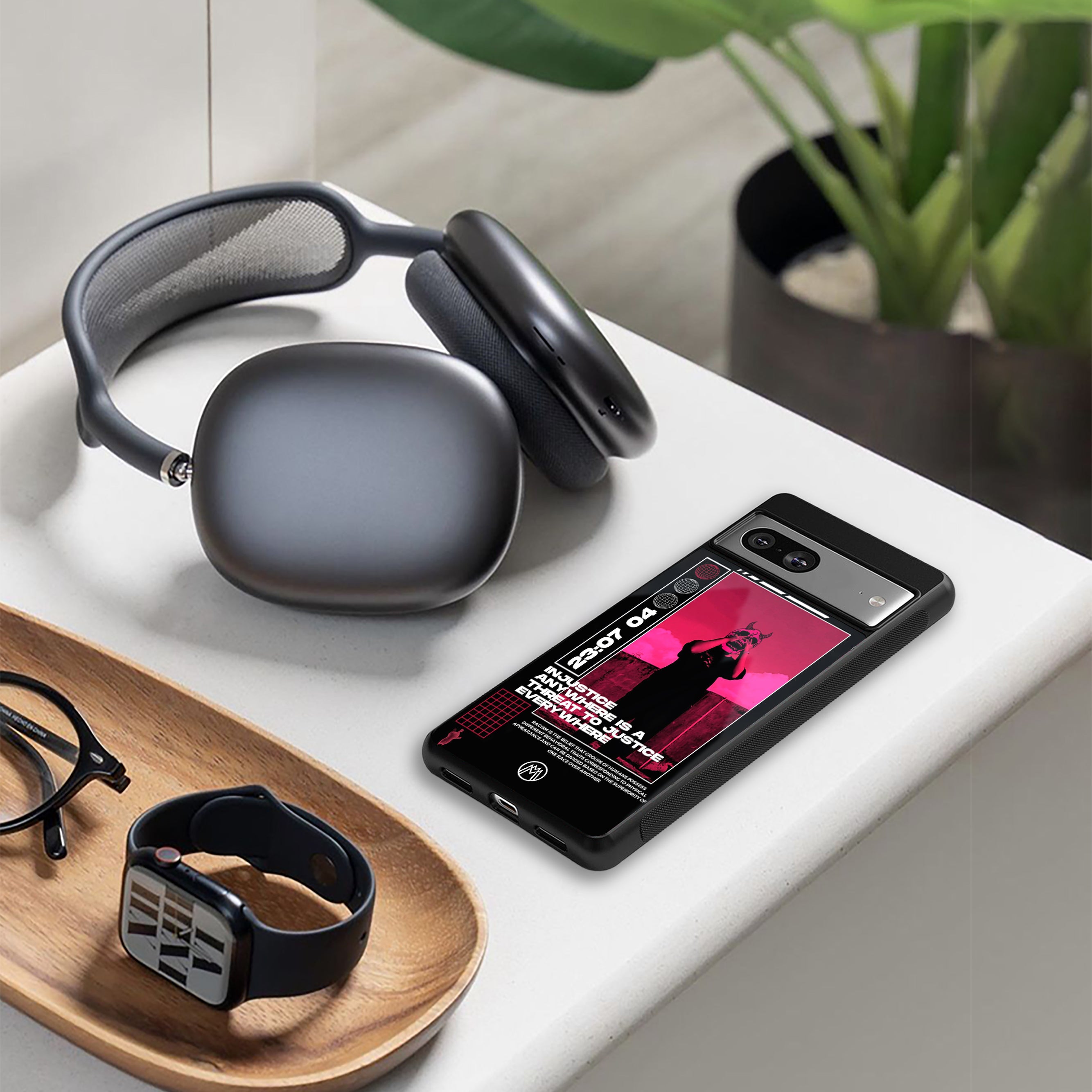 injustice back phone cover | glass case for google pixel 9 pro