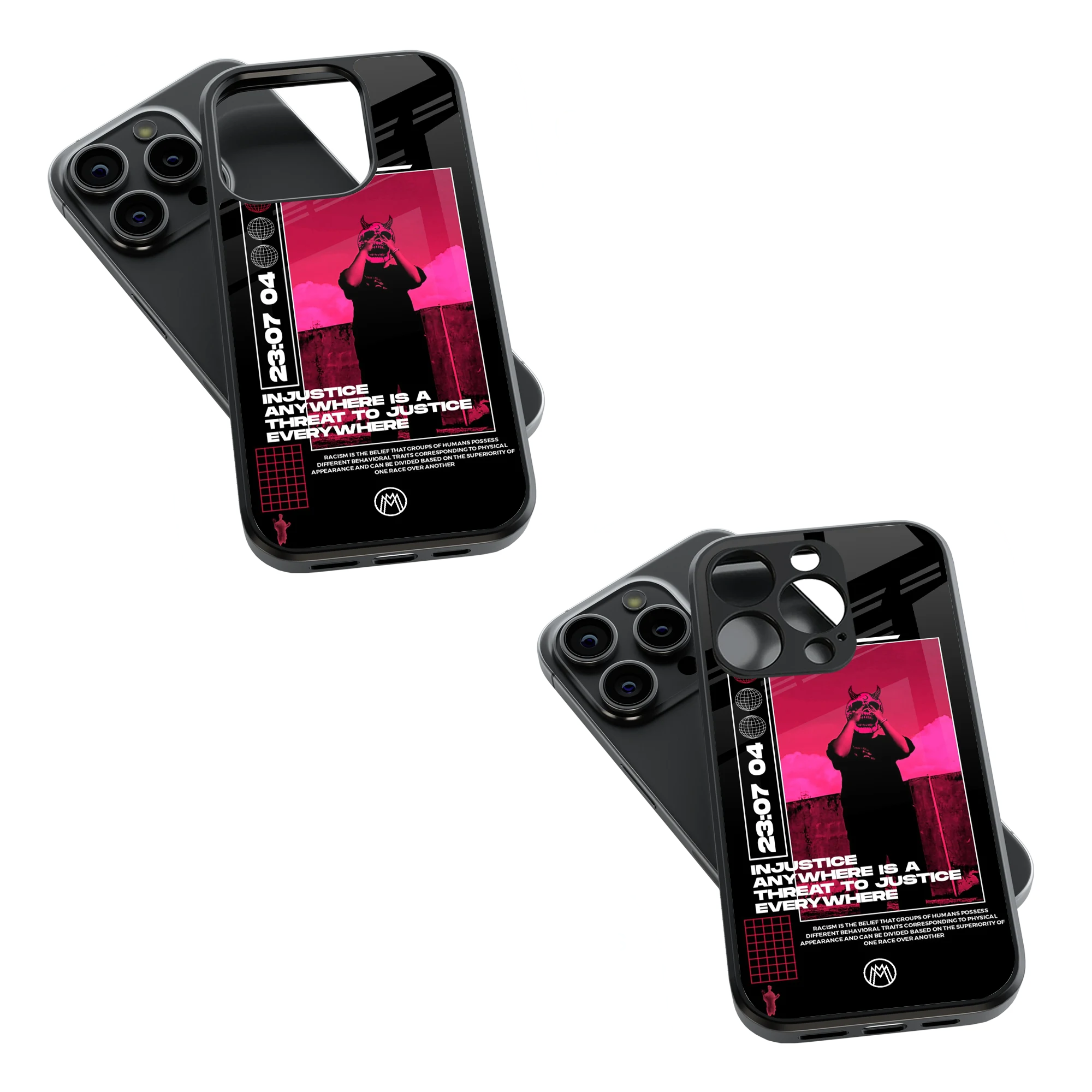 Trendy Glass Back Mobile Case for iPhone, Samsung, Redmi, OnePlus, Google Pixel, Motorola