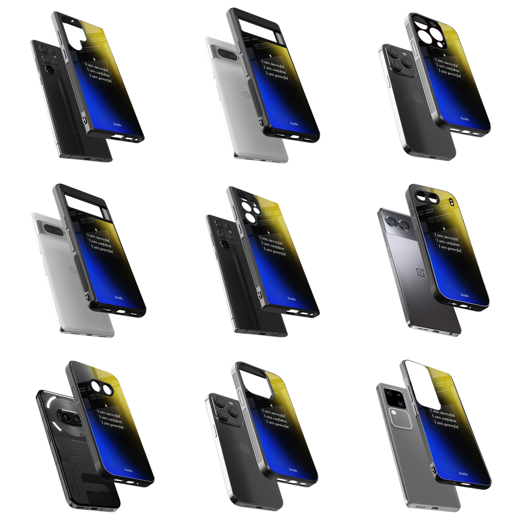 Durable Glass Back Mobile Case for iPhone, Samsung, OnePlus, Google Pixel, Redmi, Vivo, Oppo