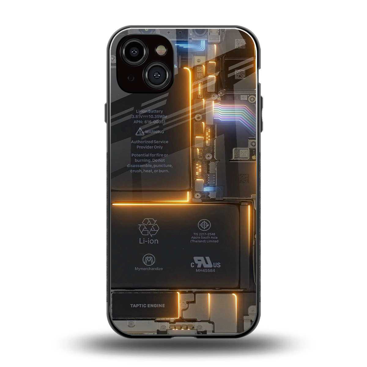 inside out back phone cover | glass case for iphone 15 plus
