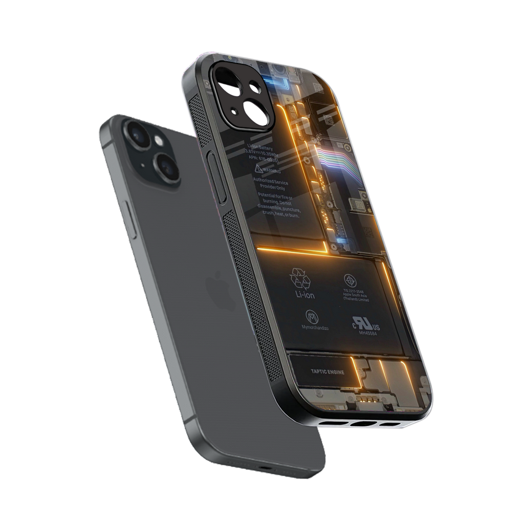 inside out back phone cover | glass case for iphone 15 plus