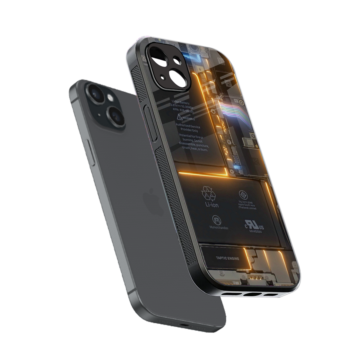 inside out back phone cover | glass case for iphone 15 plus