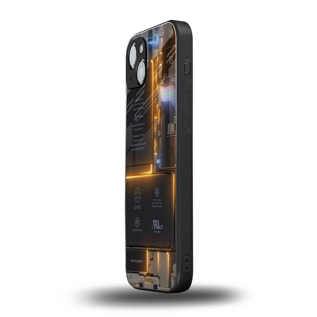 inside out back phone cover | glass case for iphone 15 plus