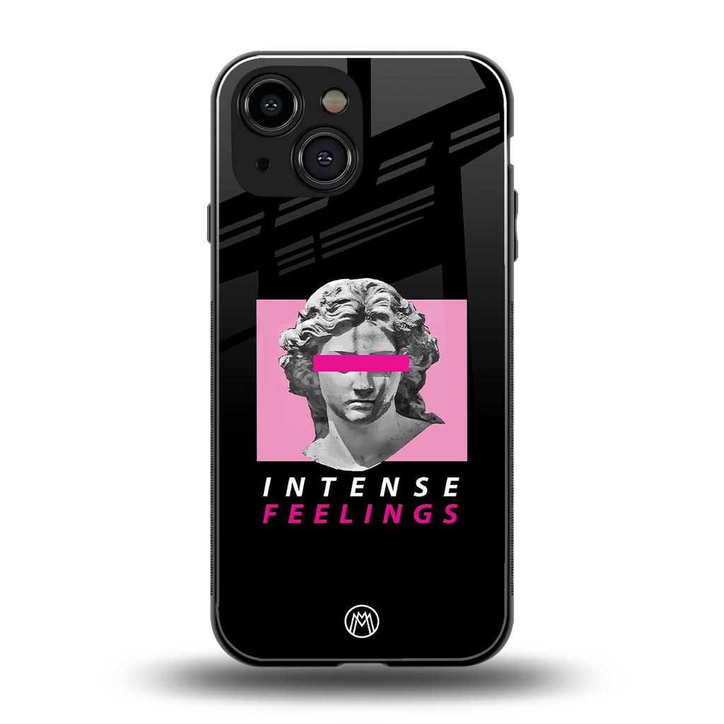 intense feelings back phone cover | glass case for iphone 13 mini