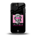 intense feelings back phone cover | glass case for iphone 13 mini