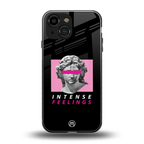 intense feelings back phone cover | glass case for iphone 13 mini