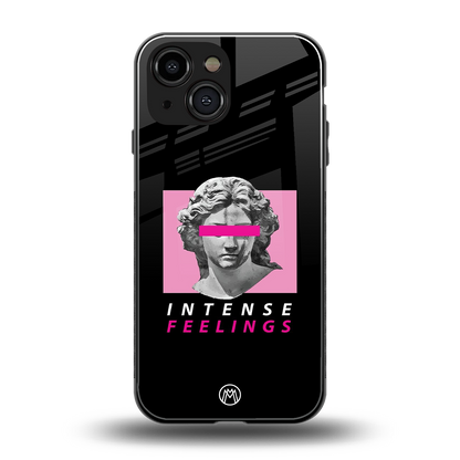 intense feelings back phone cover | glass case for iphone 13 mini