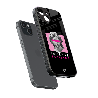 intense feelings back phone cover | glass case for iphone 13 mini