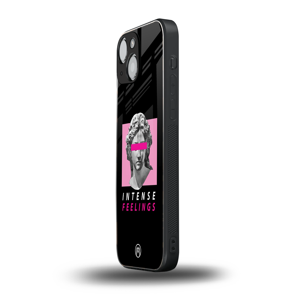 intense feelings back phone cover | glass case for iphone 13 mini