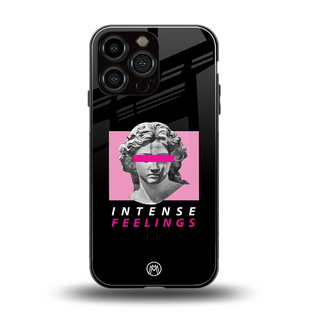 intense feelings back phone cover | glass case for iphone 13 pro max